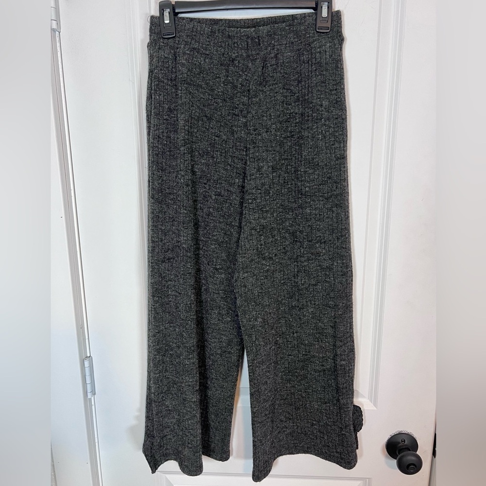 Simple by‎ Suzanne Betro Wide Leg Ribbed Lounge Pants